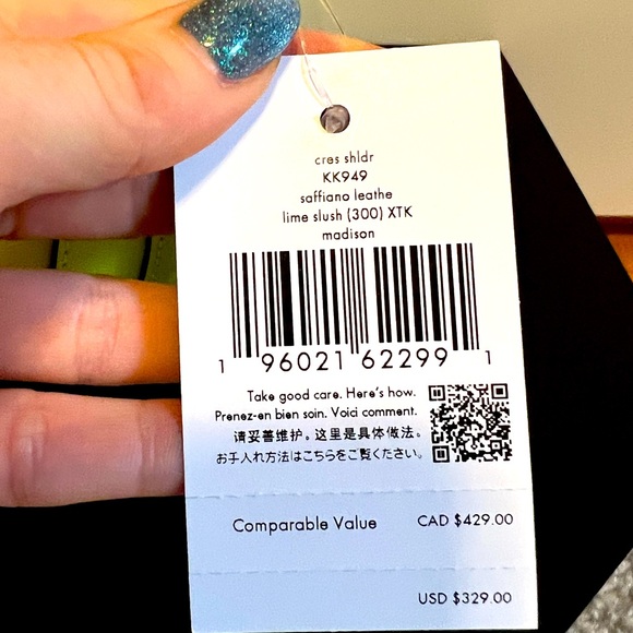 ♠️ Kate Spade ♠️ Madison Saffiano Leather Crescent Shoulder Bag - Picture 6 of 8